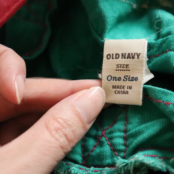 Vintage Old Navy Flamingo Beach Tote Bag Raw Edge Applique Hot Pink Green - Picture 5 of 5